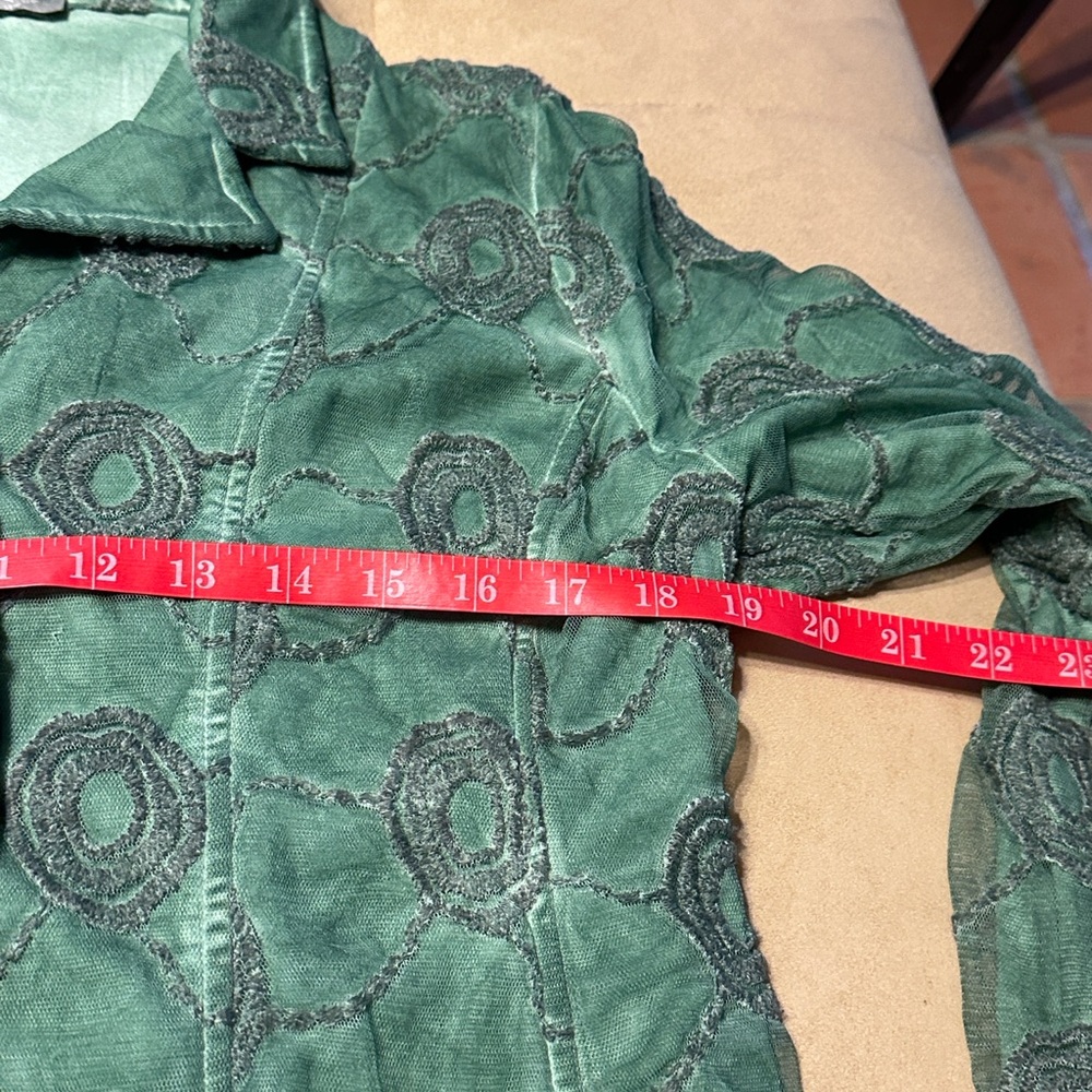 Green Boho style women’s blazer Jacket - Picture 12 of 15